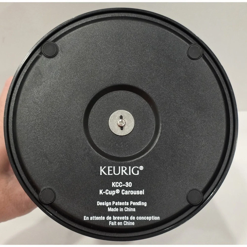 Keurig K Cup Holder 30 Coffee Pod Spinning Carousel White and Black KCC-30